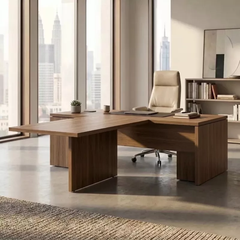 Bureau de direction avec retour frontal et voile de fond – So Terra