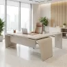 Bureau de Direction design Italien piétement extérieur avec retour So Luna