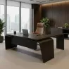 Bureau de Direction design Italien piétement extérieur avec retour So Luna