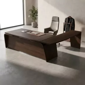 Bureau de direction avec piétement extérieur et grand retour – So Luna
