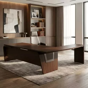 Bureau de direction avec piétement extérieur et grand retour – So Luna