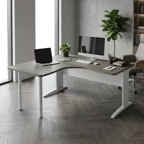 Bureau d'angle compact forme courbe – So Enix