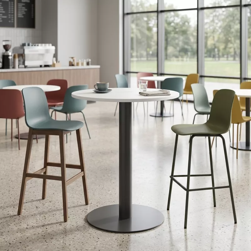 Table haute ronde professionnelle hauteur 105 cm - So Oria
