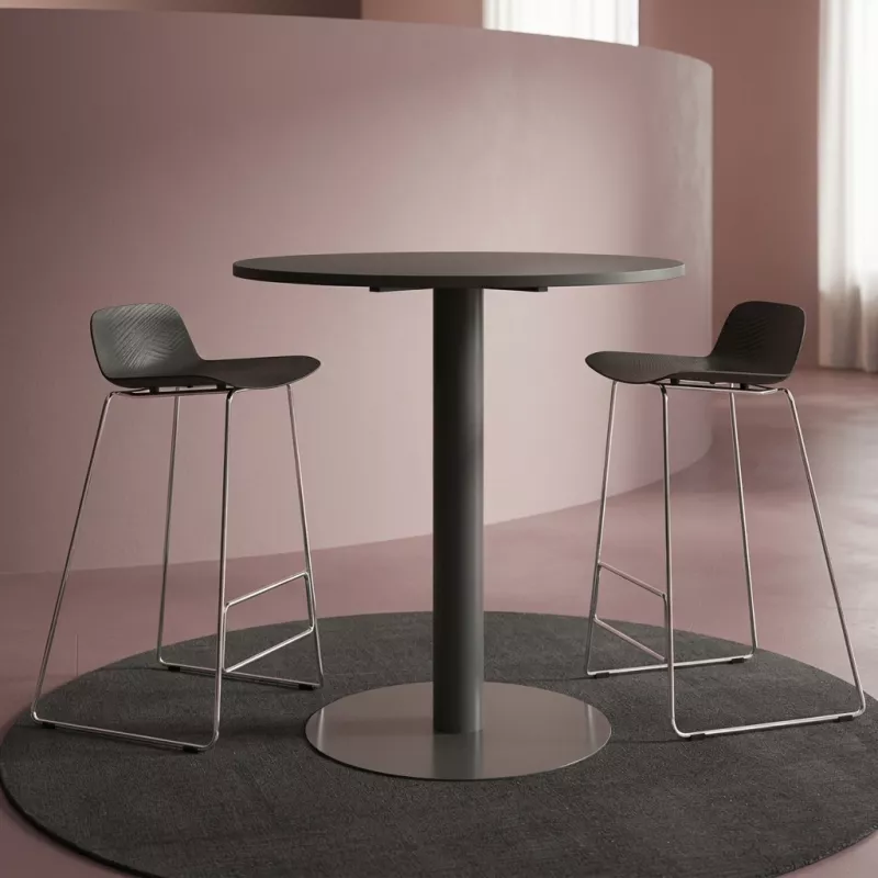 Table haute ronde professionnelle hauteur 105 cm - So Oria