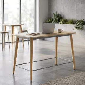 Table haute rectangulaire hauteur 105 cm avec repose-pieds - So Mojacar