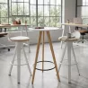 Ensemble mange-debout rond hauteur 110,5 cm et 2 tabourets - So Stable
