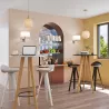 Ensemble mange-debout rond hauteur 110,5 cm et 2 tabourets - So Stable
