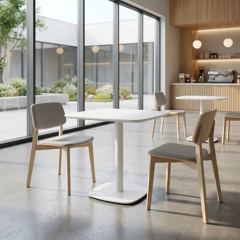 Table de cafétéria carrée hauteur 75 cm - So Lift