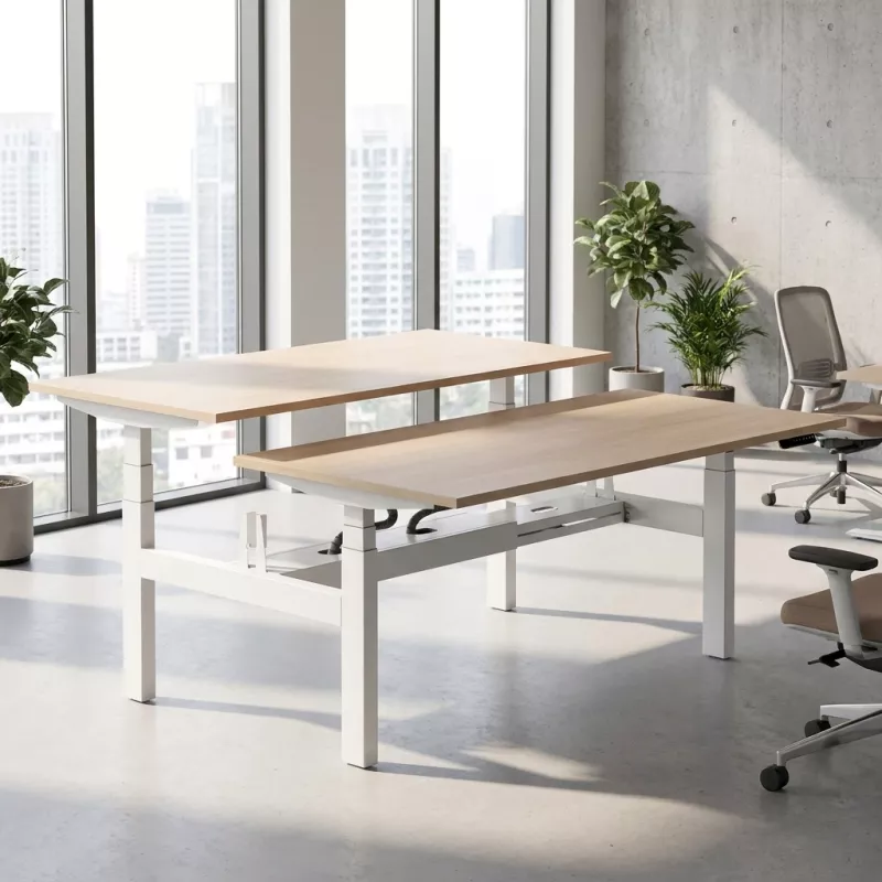 Bureau bench assis-debout réglable en hauteur 65 à 130 cm – So Baza+