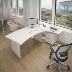 Bureau d’angle arrondi avec retour – So Vigo