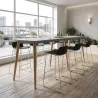 Table haute rectangulaire hauteur 105 cm, repose-pieds en option - So Mojacar