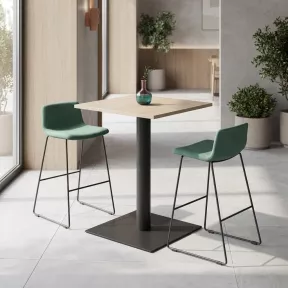 Table haute carrée professionnelle 80 × 80 cm hauteur 105 cm - So Oria