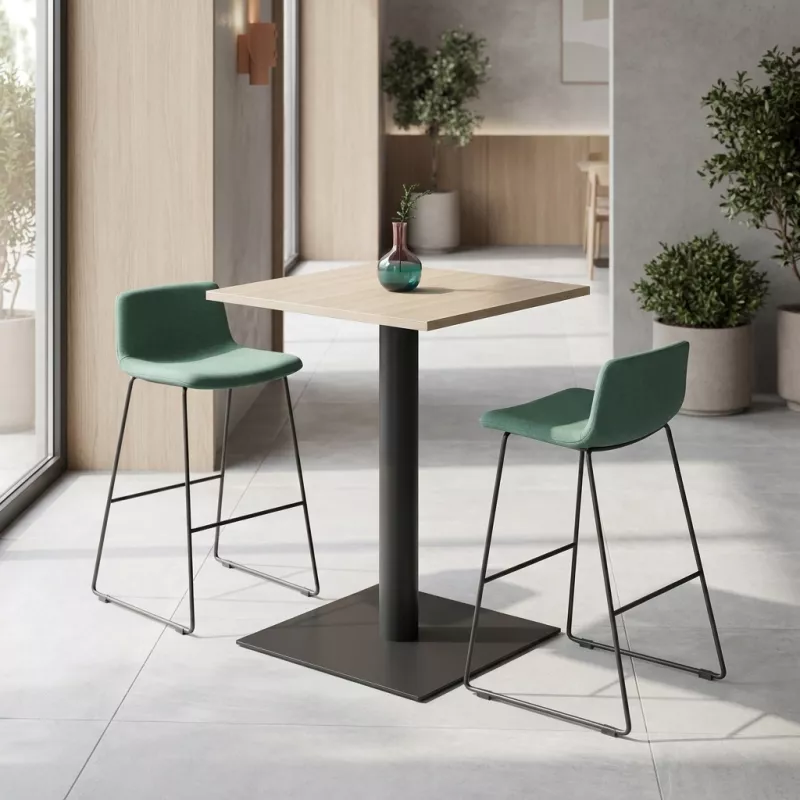Table haute carrée professionnelle 80 × 80 cm hauteur 105 cm - So Oria