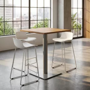 Table haute carrée professionnelle 80 × 80 cm hauteur 105 cm - So Oria