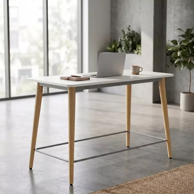 Table haute rectangulaire hauteur 105 cm avec repose-pieds - So Mojacar