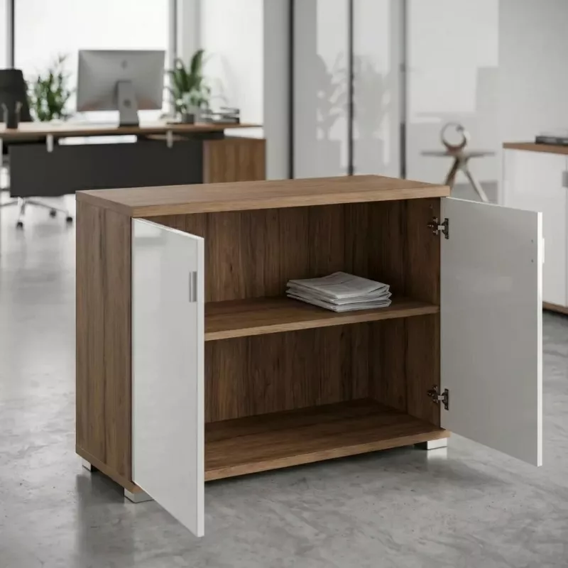 Armoire portes en verre, 1 étagère, L 100 x H 76 cm - So Dinastia
