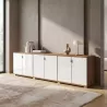 Armoire portes en verre, 3 étagères, L 300 x H 76 cm - So Dinastia