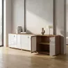 Armoire 6 portes verre, noyer américain | So Dinastia