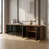 Armoire 6 portes verre, noyer américain | So Dinastia