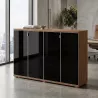 Armoire portes en verre, 6 étagères, L 200 x H 147 cm - So Dinastia