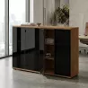 Armoire portes en verre, 6 étagères, L 200 x H 147 cm - So Dinastia