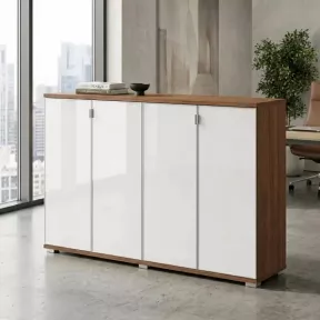 Armoire portes en verre, 6 étagères, L 200 x H 147 cm - So Dinastia