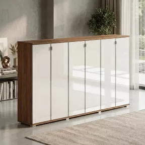 Ensemble 3 armoires verre, noyer américain | So Dinastia
