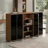 Ensemble 3 armoires verre, noyer américain | So Dinastia