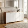 Armoire portes en verre, 2 étagères, L 200 x H 76 cm - So Dinastia