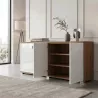 Armoire portes en verre, 2 étagères, L 200 x H 76 cm - So Dinastia