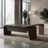 Bureau de direction design italien avec retour et piètement extérieur – So Luna