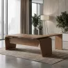 Bureau de direction design italien avec retour et piètement extérieur – So Luna