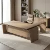 Bureau de direction design italien avec retour et piètement extérieur – So Luna