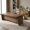 Bureau de direction design italien avec retour et piètement extérieur – So Luna