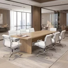 Table de réunion pieds panneaux 220 × 100 cm jusqu’à 8 personnes – So Flora