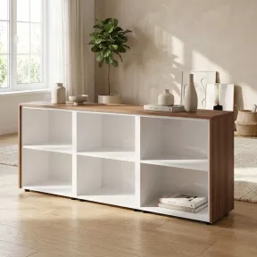 Meuble bas triple ouvert avec dessus et côtés de finition – So Flora