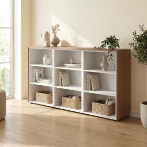 Meuble moyen triple ouvert avec dessus et côtés de finition – So Flora