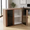 Armoire fermée, portes vitrées H 81 cm, 1 ensembles - So Flora