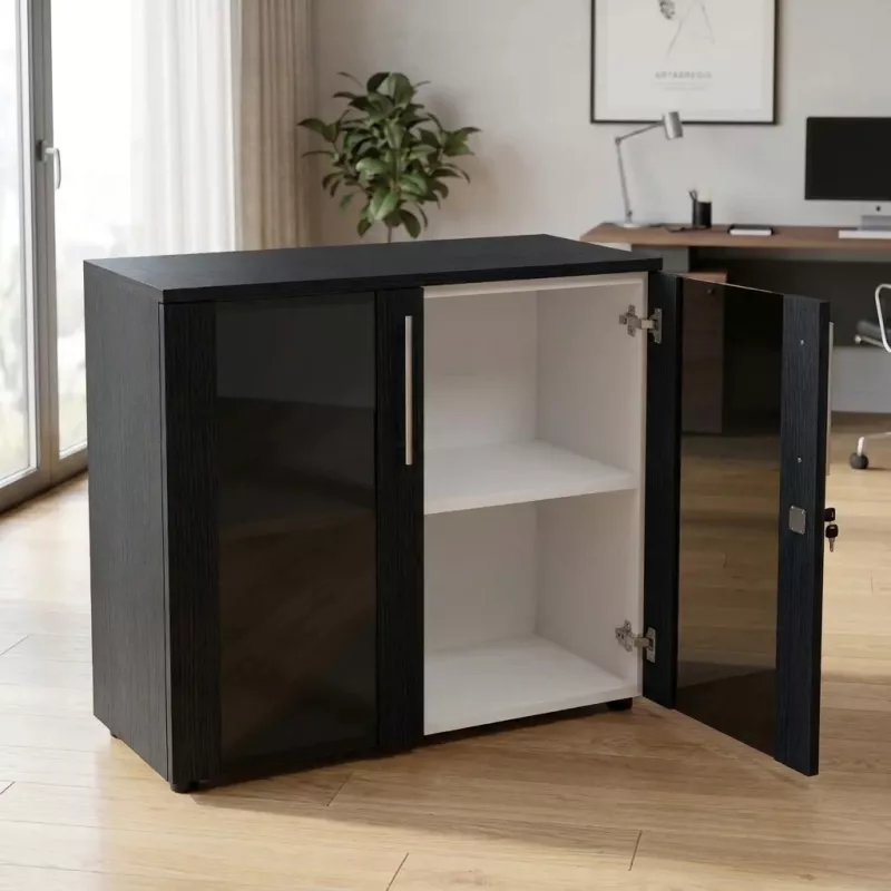 Armoire fermée, portes vitrées H 81 cm, 1 ensemble - So Flora