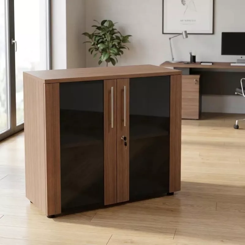 Armoire fermée, portes vitrées H 81 cm, 1 ensembles - So Flora