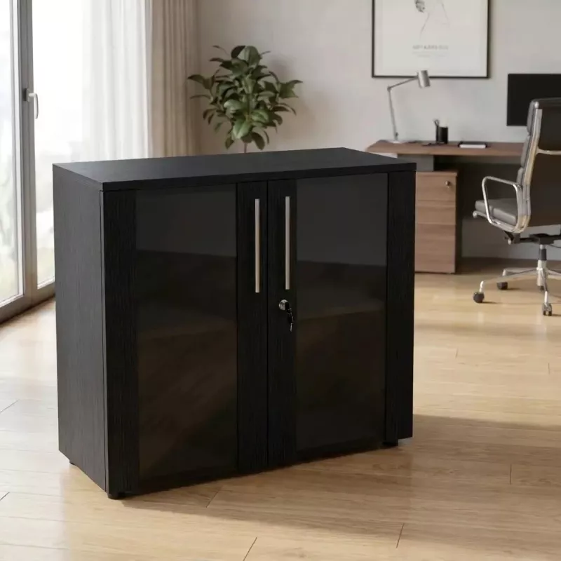 Armoire fermée, portes vitrées H 81 cm, 1 ensemble - So Flora