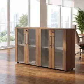 Armoire fermée, portes vitrées H 81 cm, 2 ensembles - So Flora