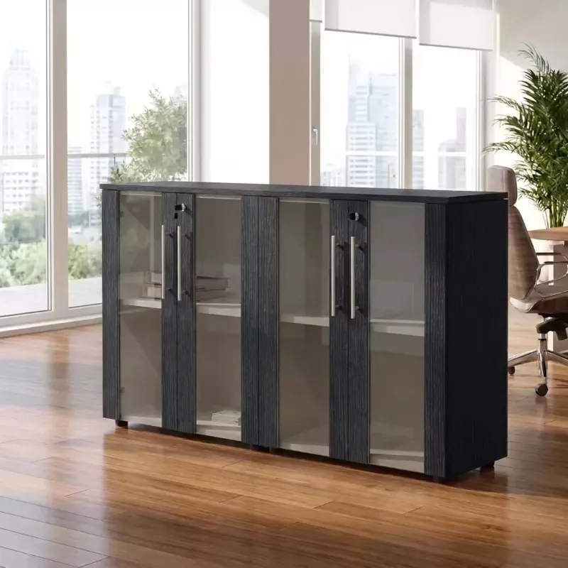 Armoire fermée, portes vitrées H 81 cm, 2 ensembles - So Flora