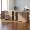 Armoire fermée, portes vitrées H 81 cm, 3 ensembles - So Flora