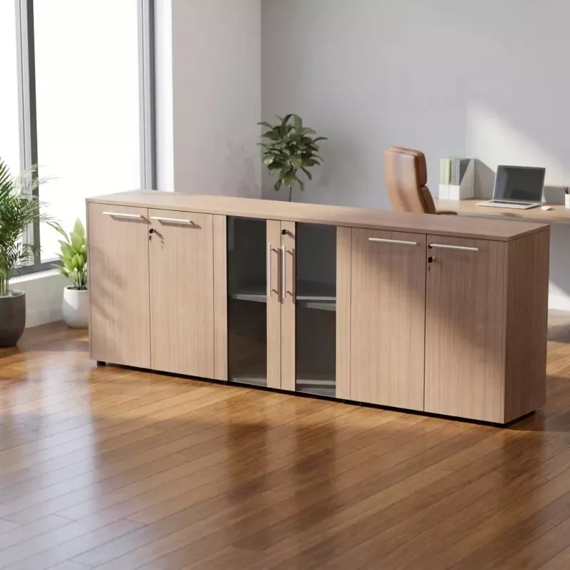 Armoire fermée, portes vitrées H 81 cm, 3 ensembles - So Flora