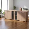 Armoire fermée, portes vitrées H 81 cm, 3 ensembles - So Flora