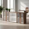 Armoire basse H 81 cm, 3 éléments – 2 paires de portes vitrées – So Flora