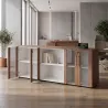 Armoire basse H 81 cm, 3 éléments – 2 paires de portes vitrées – So Flora