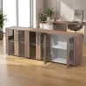 Armoire fermée, portes vitrées H 81 cm, 3 ensembles - So Flora