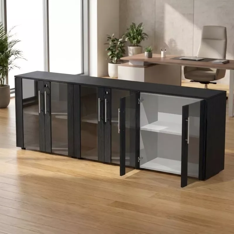 Armoire fermée, portes vitrées H 81 cm, 3 ensembles - So Flora